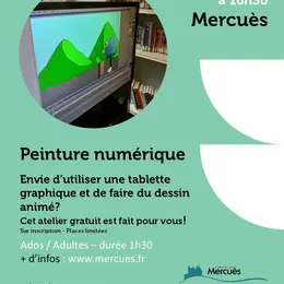 Atelier Peinture Numérique pour ados/adultes à la médiathèque de Mercuès