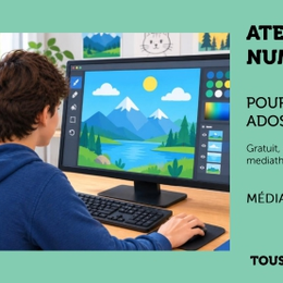 Atelier Peinture Numérique pour enfants à la médiathèque de Mercuès