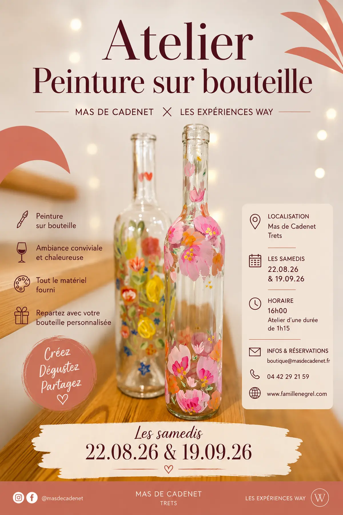 Atelier peinture sur bouteilles