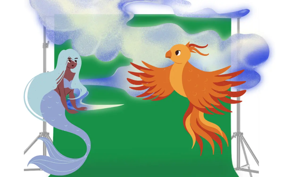 Atelier photo sur fond vert