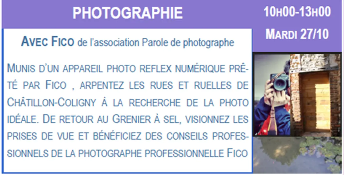 Atelier photographie avec Fico