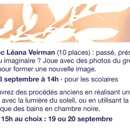 Atelier photographie avec Léana Veirman