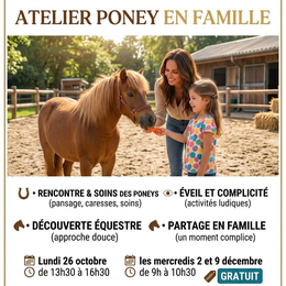 Atelier poney en famille
