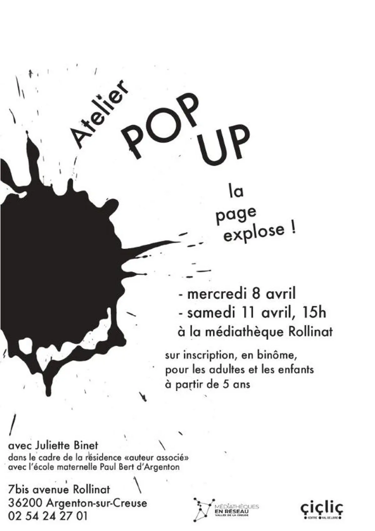 Atelier Pop Up La page explose !