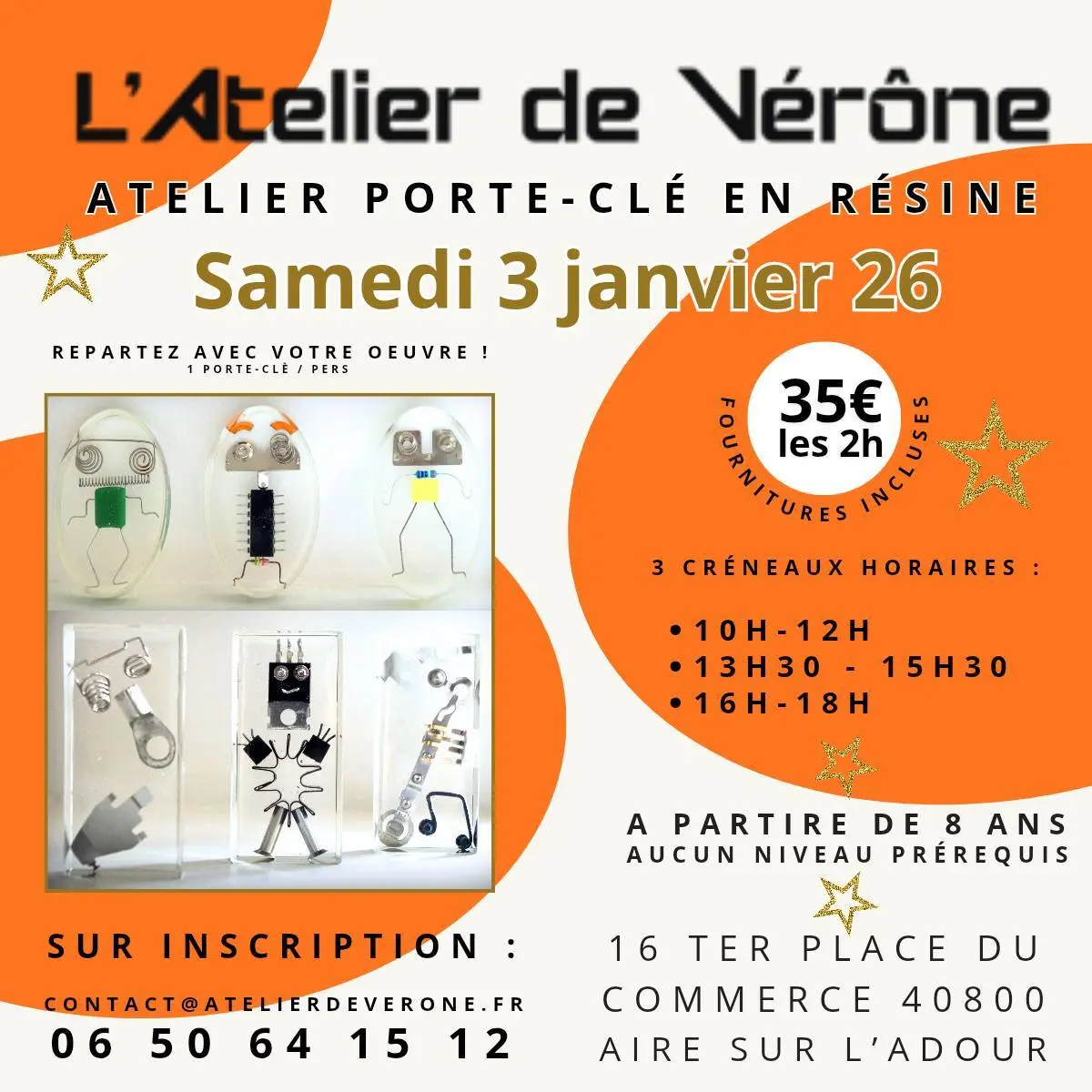 Atelier porte-clé en résine