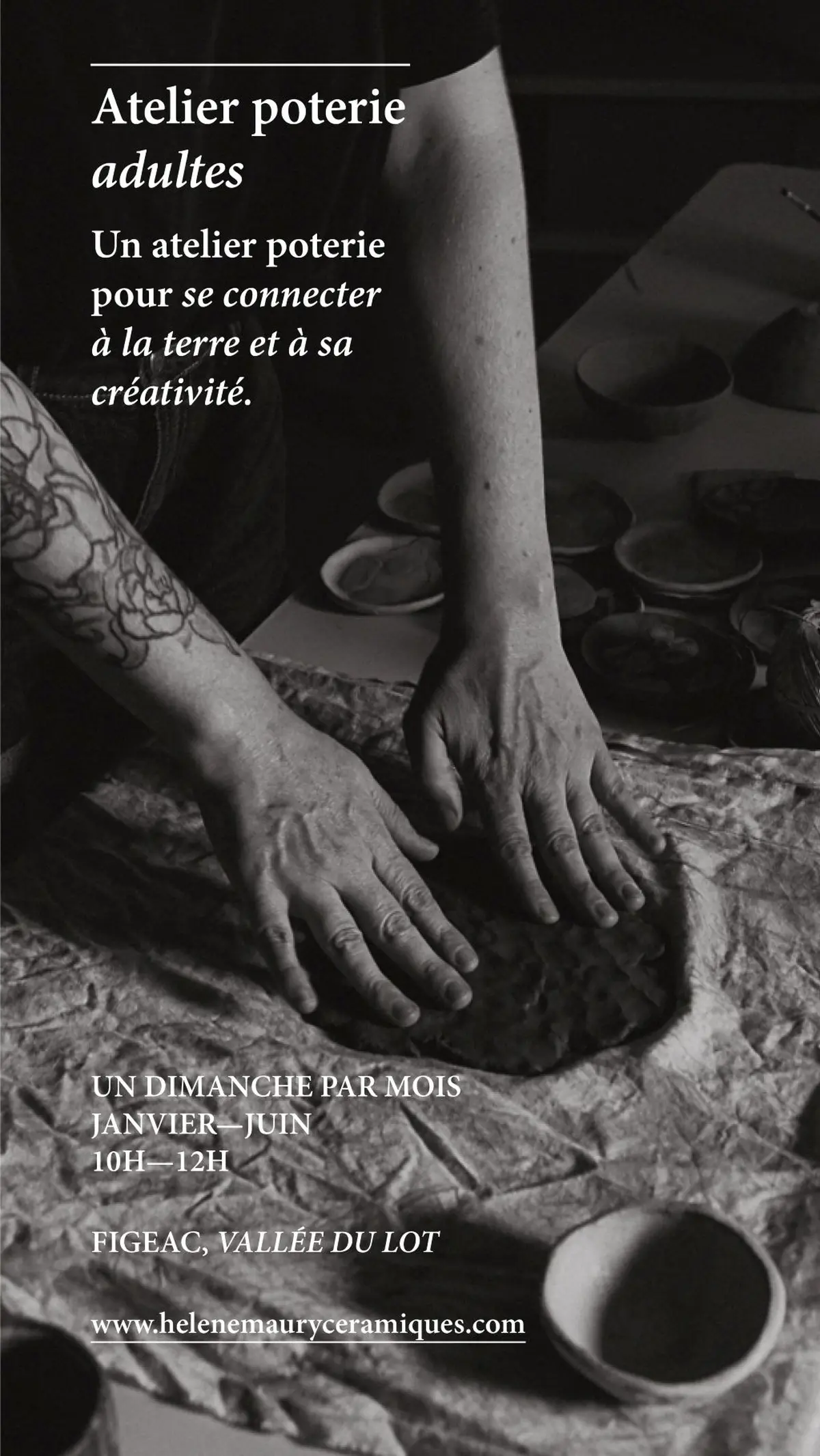 Atelier poterie adulte à Figeac