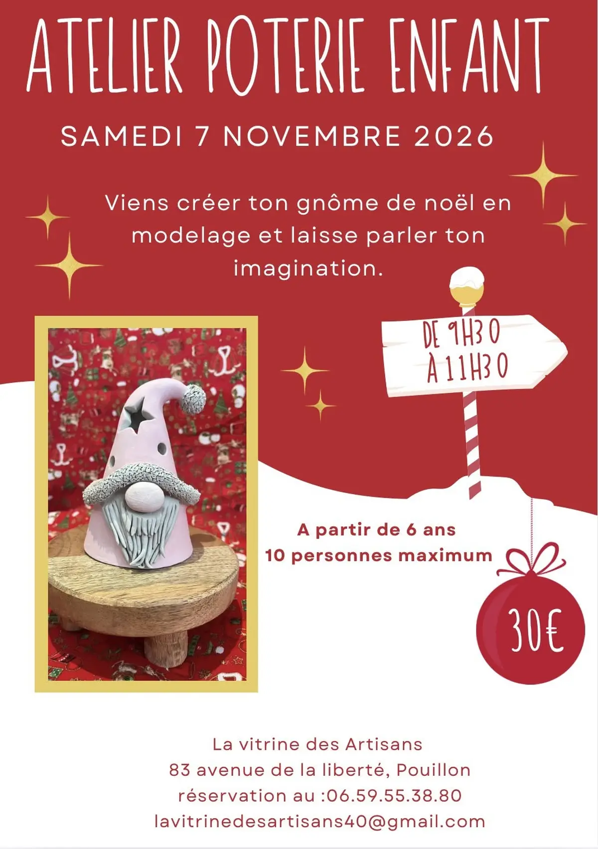 Atelier poterie enfant