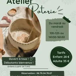 Atelier poterie enfants, ados et adultes à Cluny