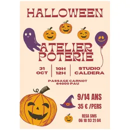 Atelier poterie Halloween