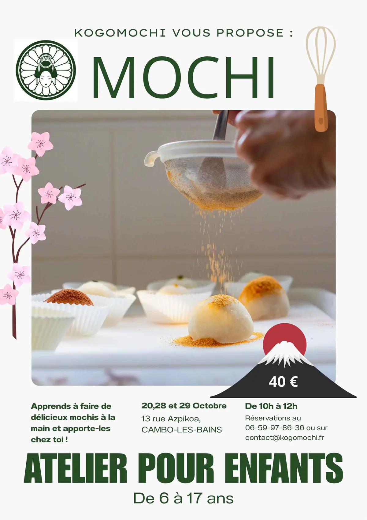 Atelier pour enfants de fabrication de mochi