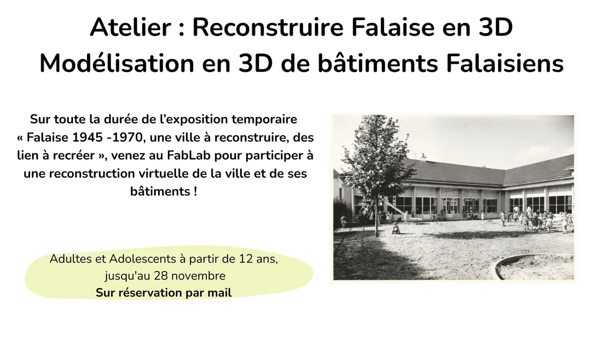 Atelier Reconstruire Falaise en 3D