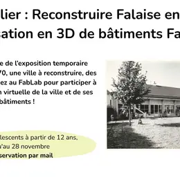 Atelier Reconstruire Falaise en 3D