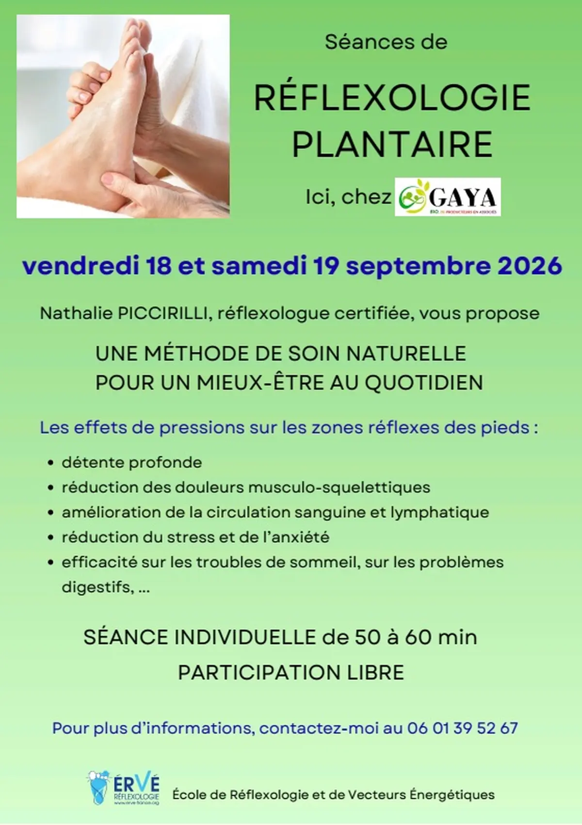 Atelier reflexologie plantaire