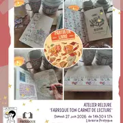 Atelier reliure Fabrique ton carnte de lectures