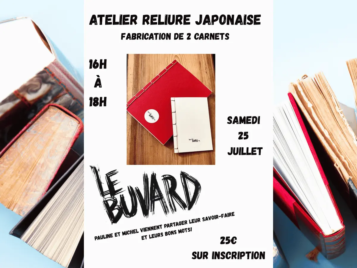 Atelier reliure japonaise avec les éditions du Buvard