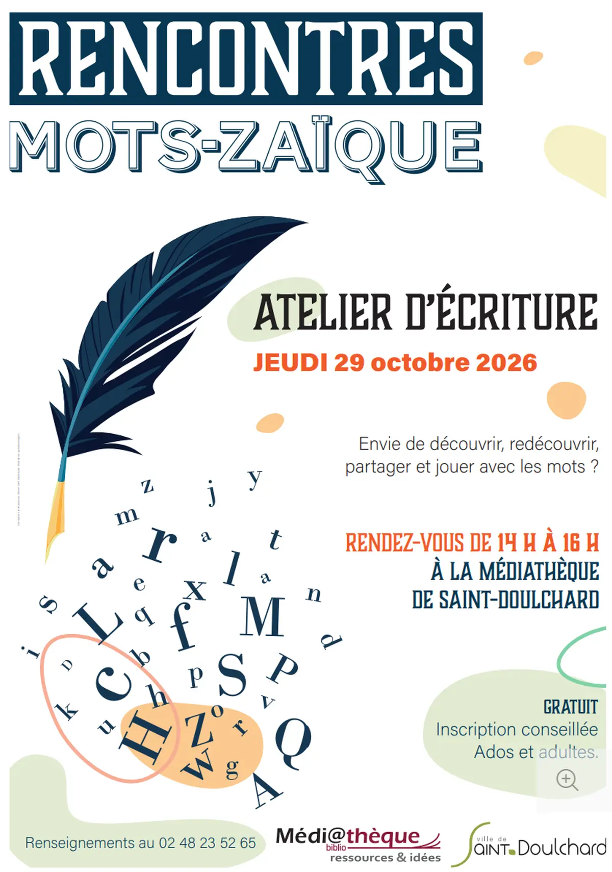 ATELIER : Rencontres Mots-Zaïques