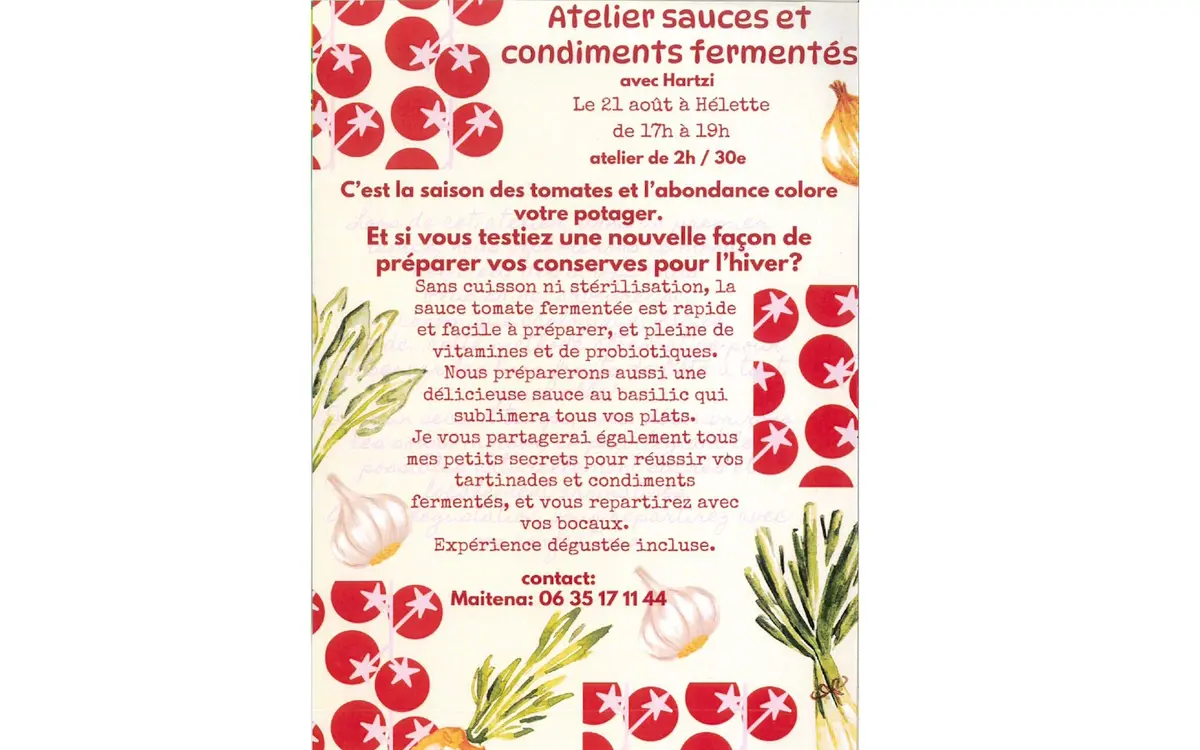 Atelier sauces et condiments fermentés