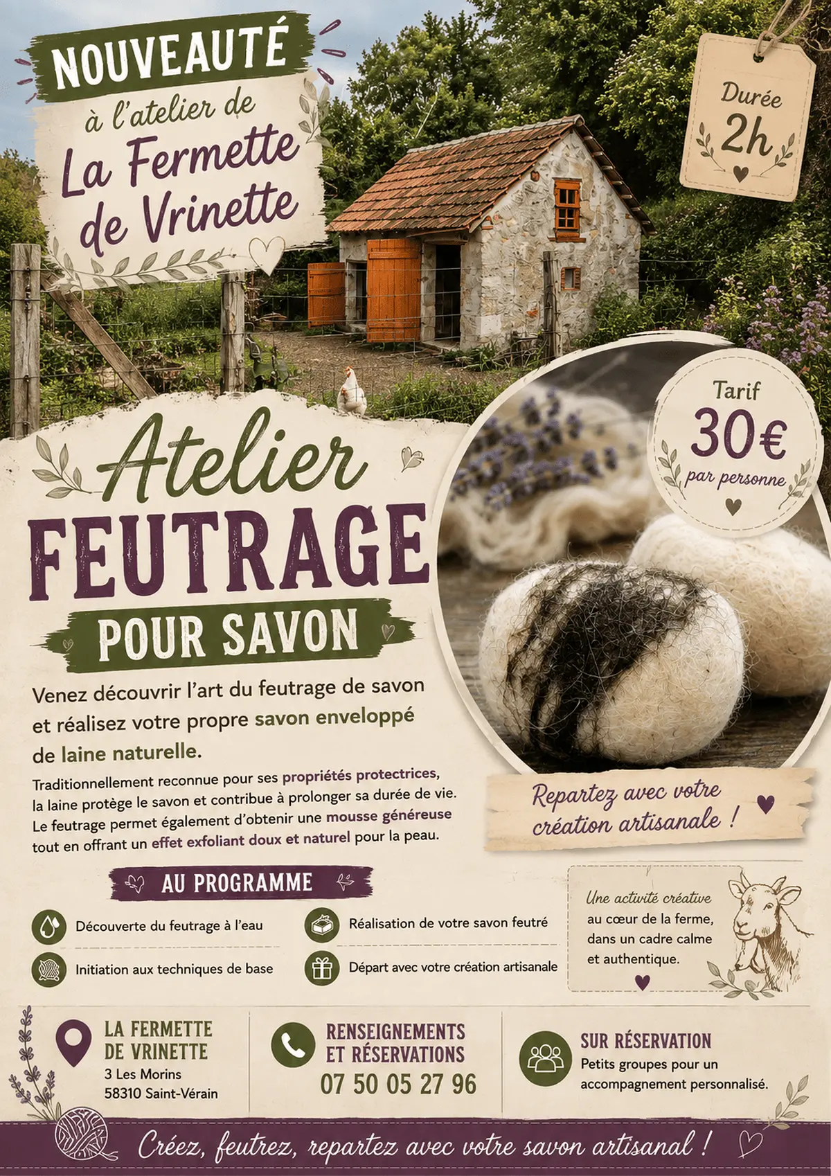 Atelier savon feutré