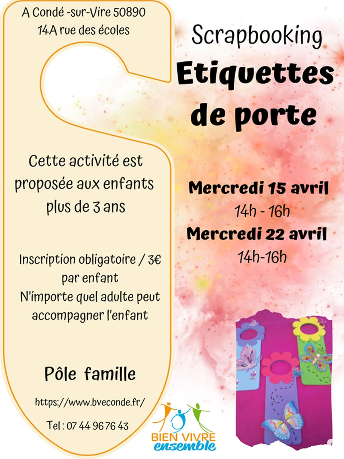 Atelier scrapbooking Étiquettes de porte