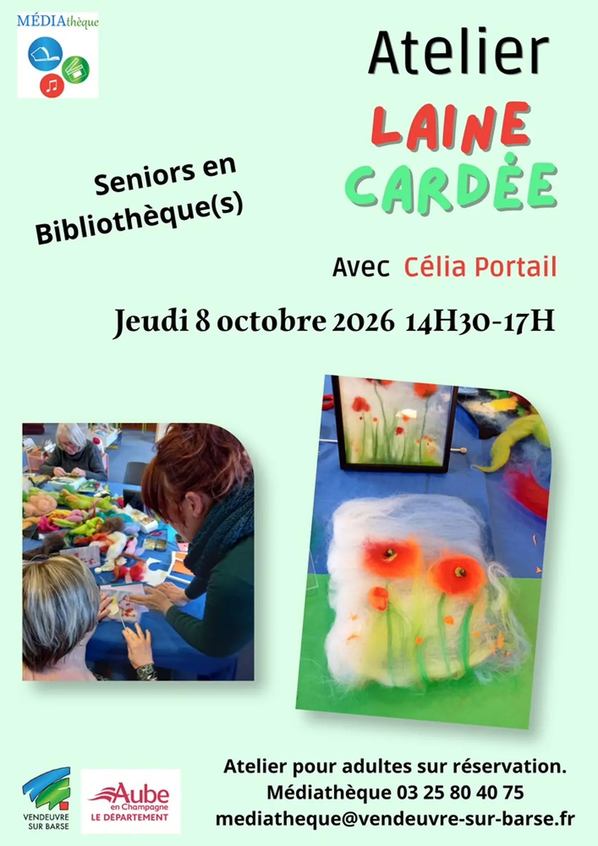 Atelier seniors : Laine cardée