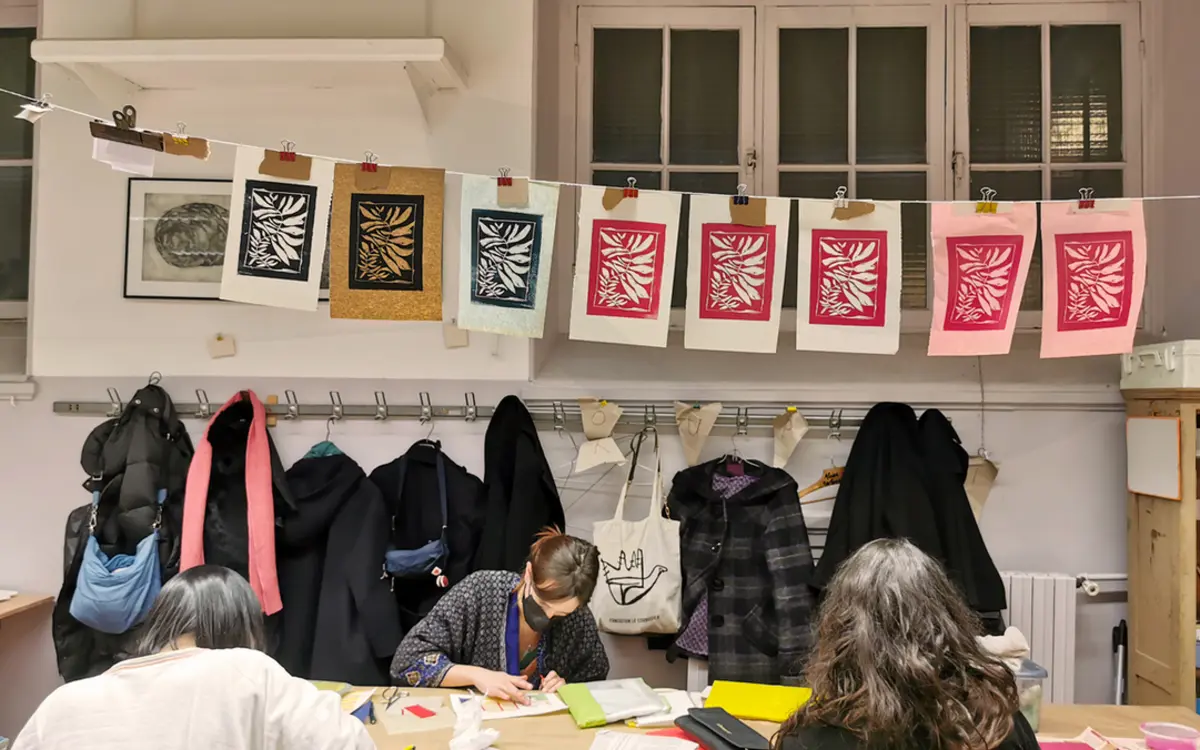 Atelier Sérigraphie à la Maison des Compagnons du Devoir de Pantin