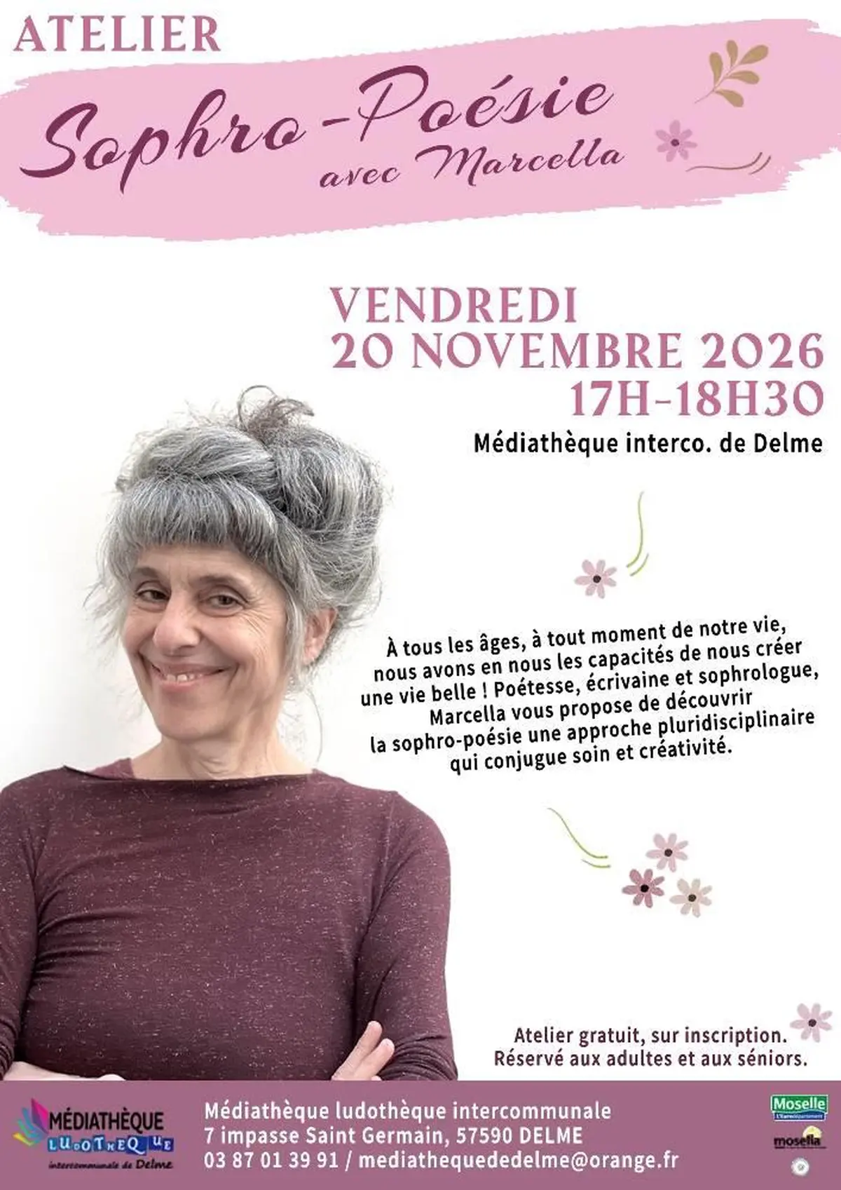 Atelier sophro-poésie avec Marcella, poétesse et sophrologue