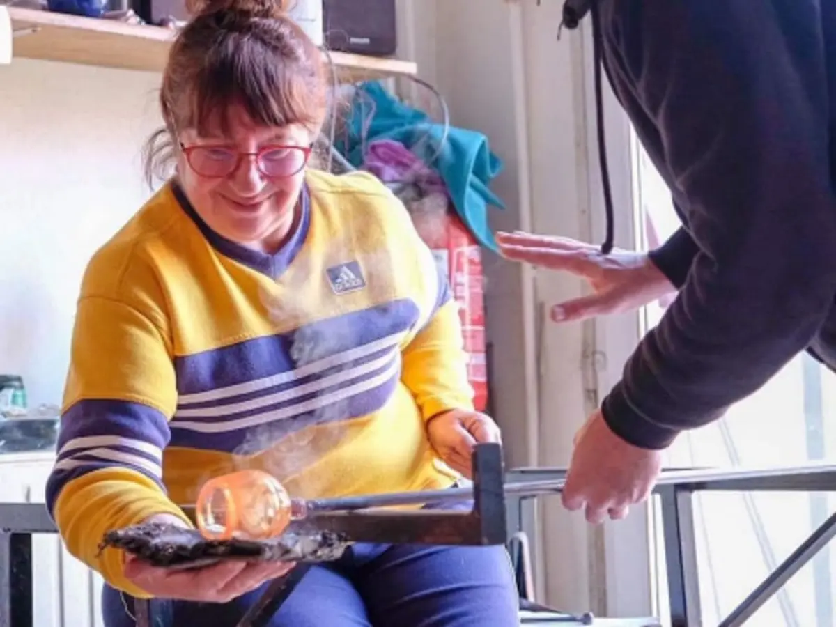 Atelier soufflage de verre à L'Isle-Adam (95)