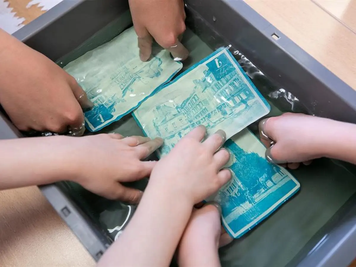 Atelier souvenir en bleu