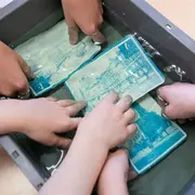 Atelier souvenir en bleu