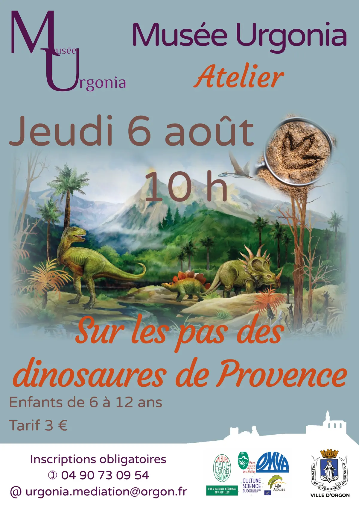 Atelier Sur les pas des dinosaures de Provence 