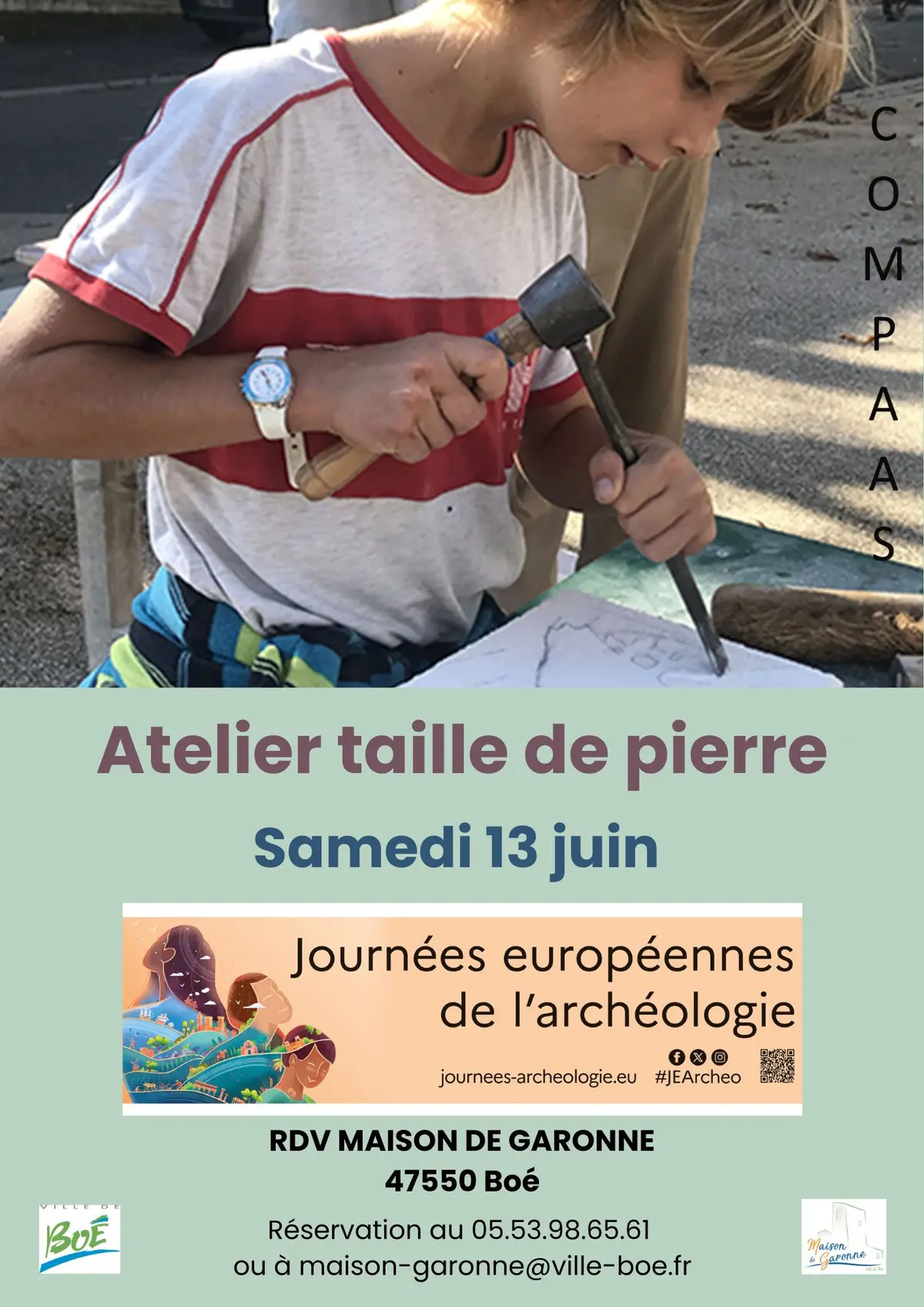 Atelier taille de pierre - Journées Européennes de l’Archéologie