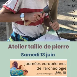 Atelier taille de pierre - Journées Européennes de l’Archéologie