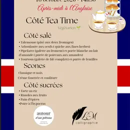 Atelier tea-time calligraphie à Niort