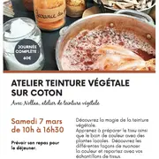 Atelier teinture végétale sur coton