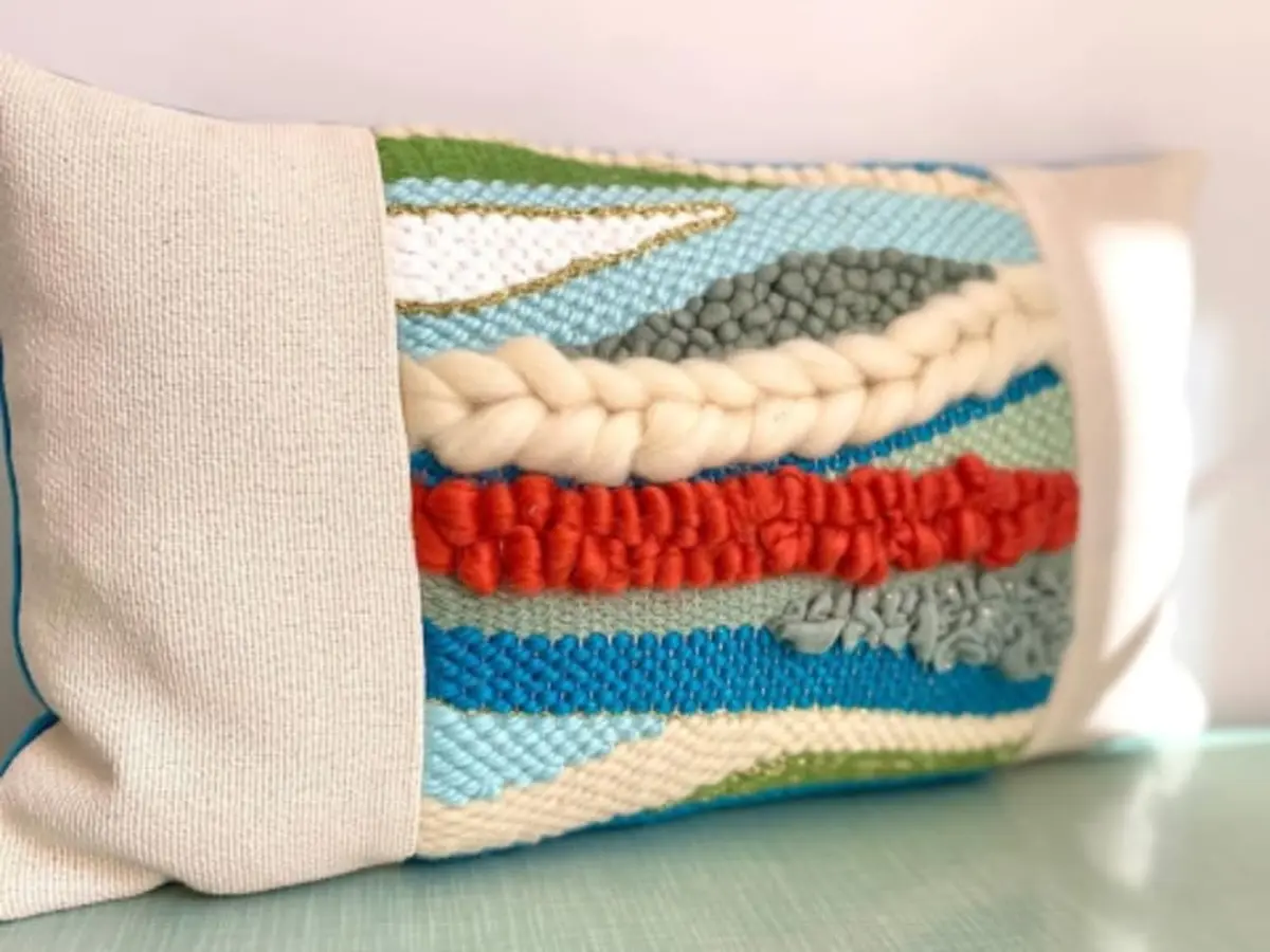 Atelier tissage d'une housse de coussin à Montauban (82)