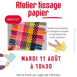 Atelier tissage en papier