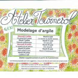 Atelier Tournesol - Modelage d'argile