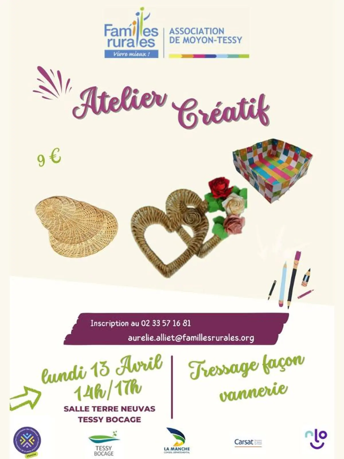 Atelier tressage façon vannerie