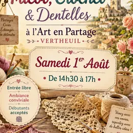 Atelier Tricot, Crochet & Dentelles à l'Art en Partage