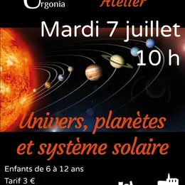 Atelier Univers, planètes et système solaire