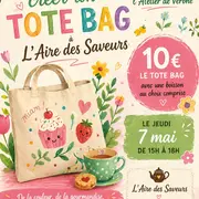 Atelier Viens créer ton tote bag à l'Aire des Saveurs