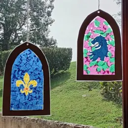 Atelier vitraux, au château de Morlanne