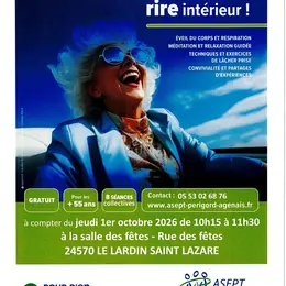 Atelier Yoga du rire au Lardin-Saint-Lazare : libérez votre rire intérieur !