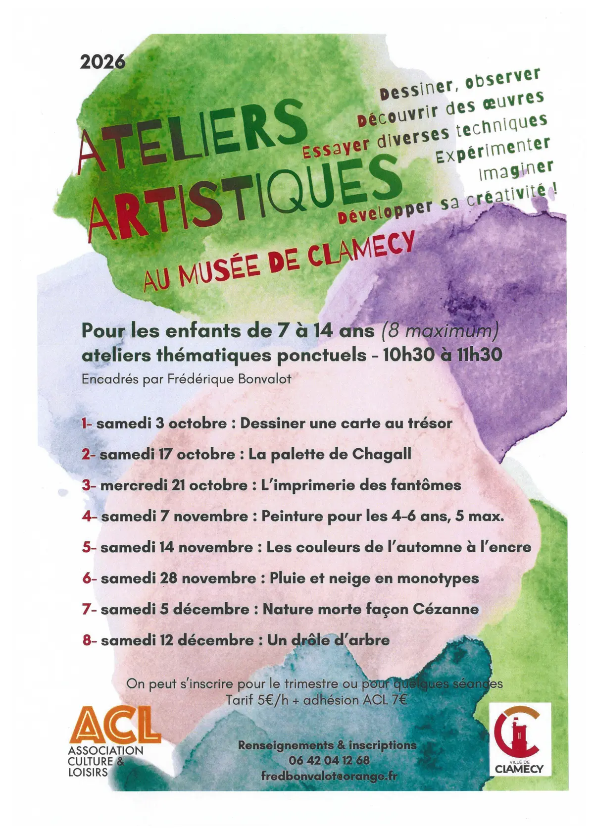 Ateliers artistiques au musée de Clamecy