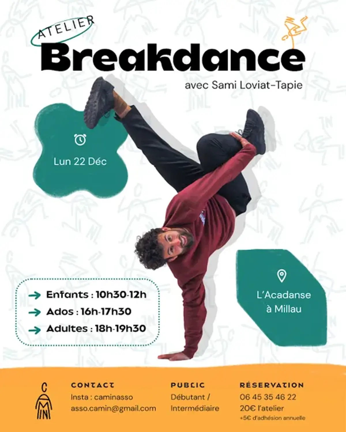 Ateliers Breakdance - Enfants, Ados, Adultes - Camin