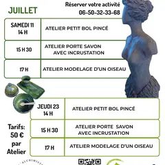 Ateliers céramique chez la souffleuse de verre