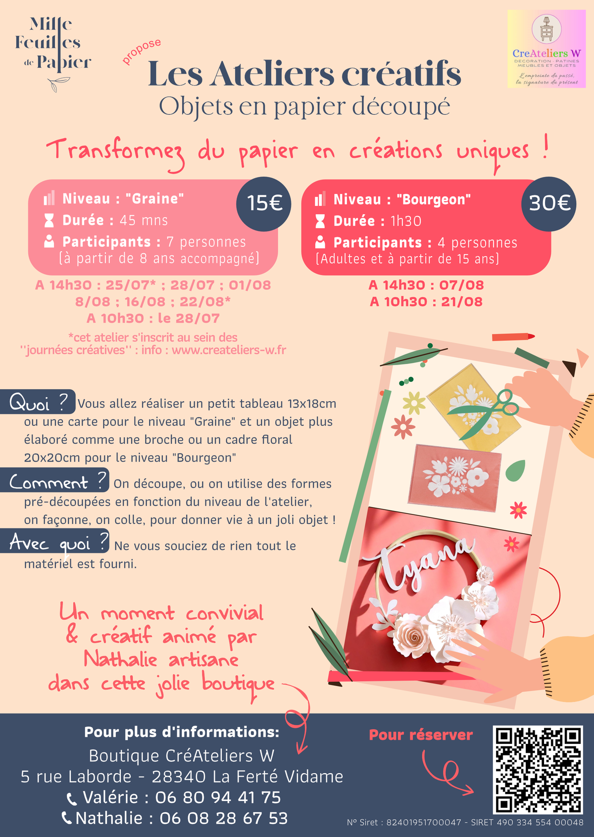 Ateliers Créatifs avancés : objets en papier découpé