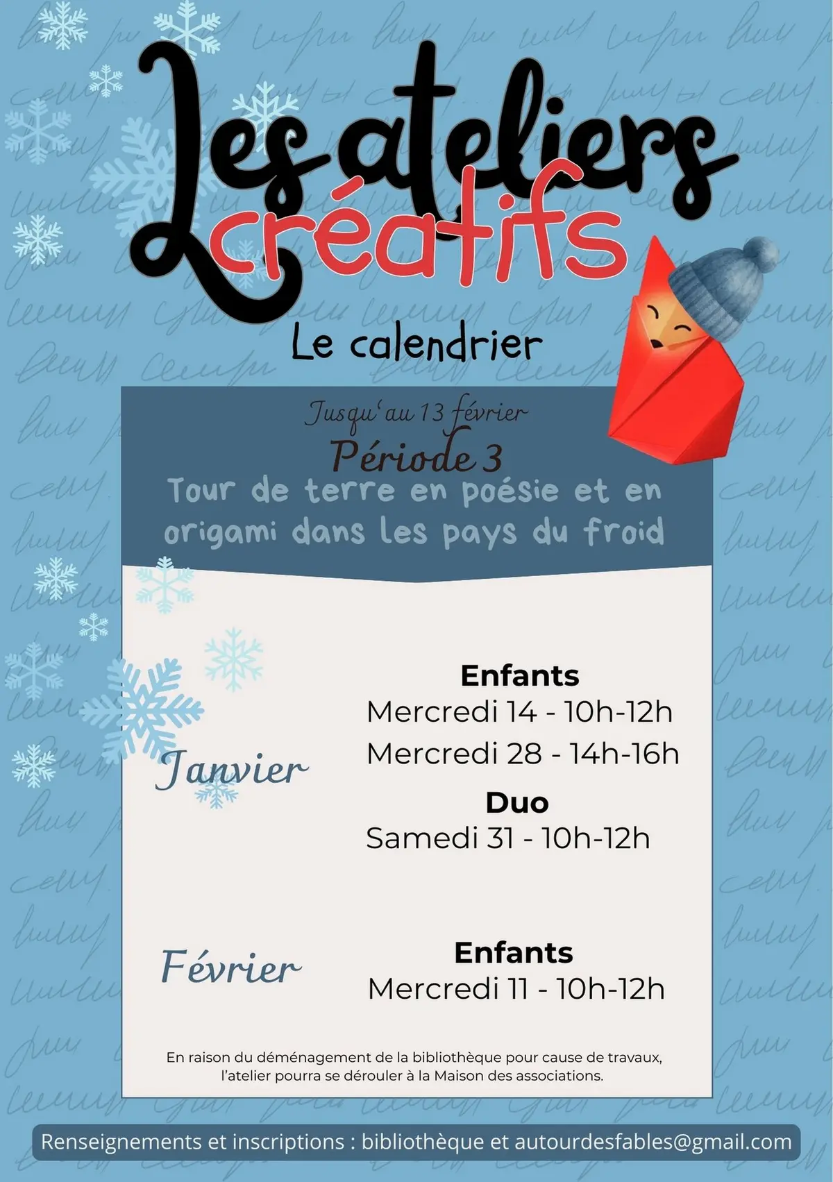 Ateliers Créatifs - Bibliothèque de St. Etienne du Grès