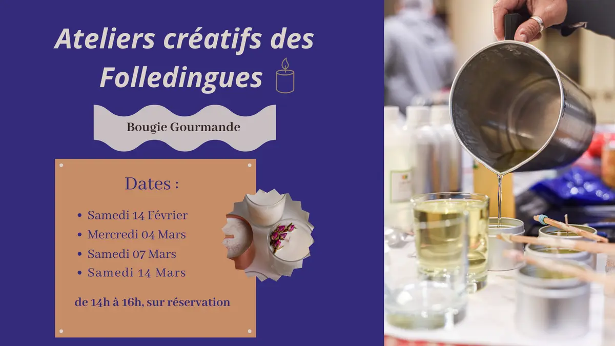 Ateliers créatifs Les Folledingues : Bougie Gourmande