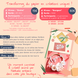 Ateliers Créatifs pour débutant : objets en papier découpé